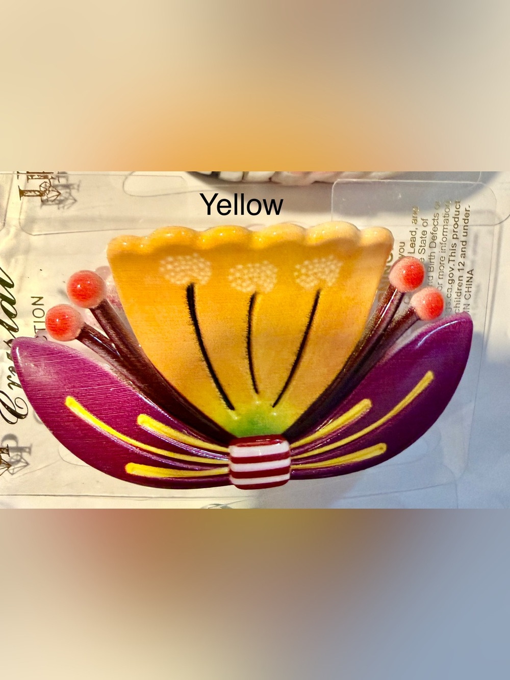 Lotus Flower Acrylic Hair Claw Clip Choose Your Color NWT - Picture 6 of 8